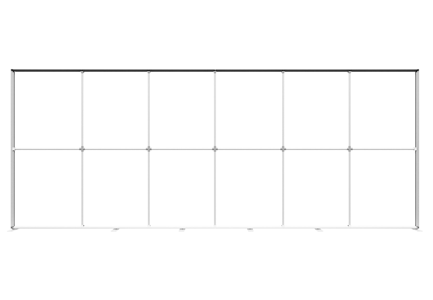 10' illuminated backwall display with no tool assembly