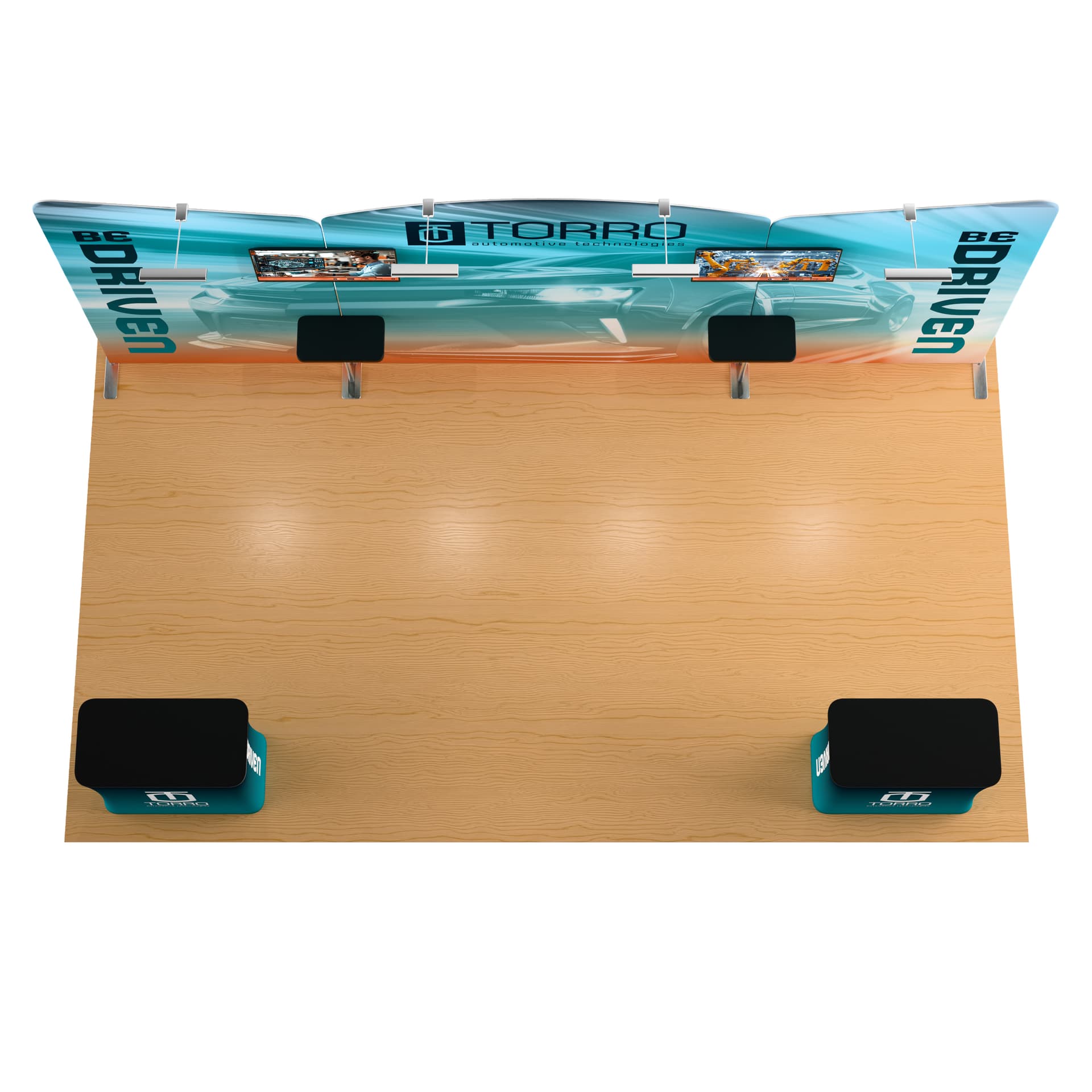 Custom trade show display booth with dye sublimation printing 