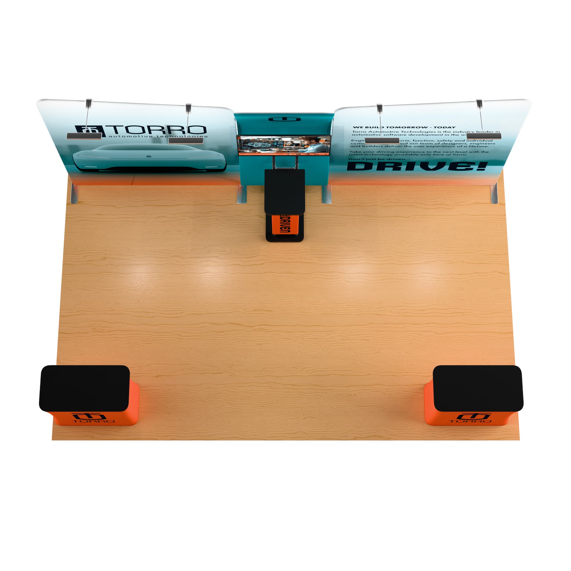 Trade show media display kit with aluminum frames 