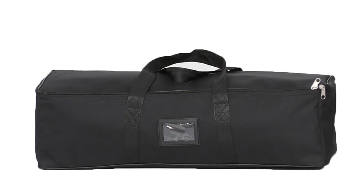 SEG Backlit LED Pop-Up Display includes a black nylon carrying bag for storage and transportation