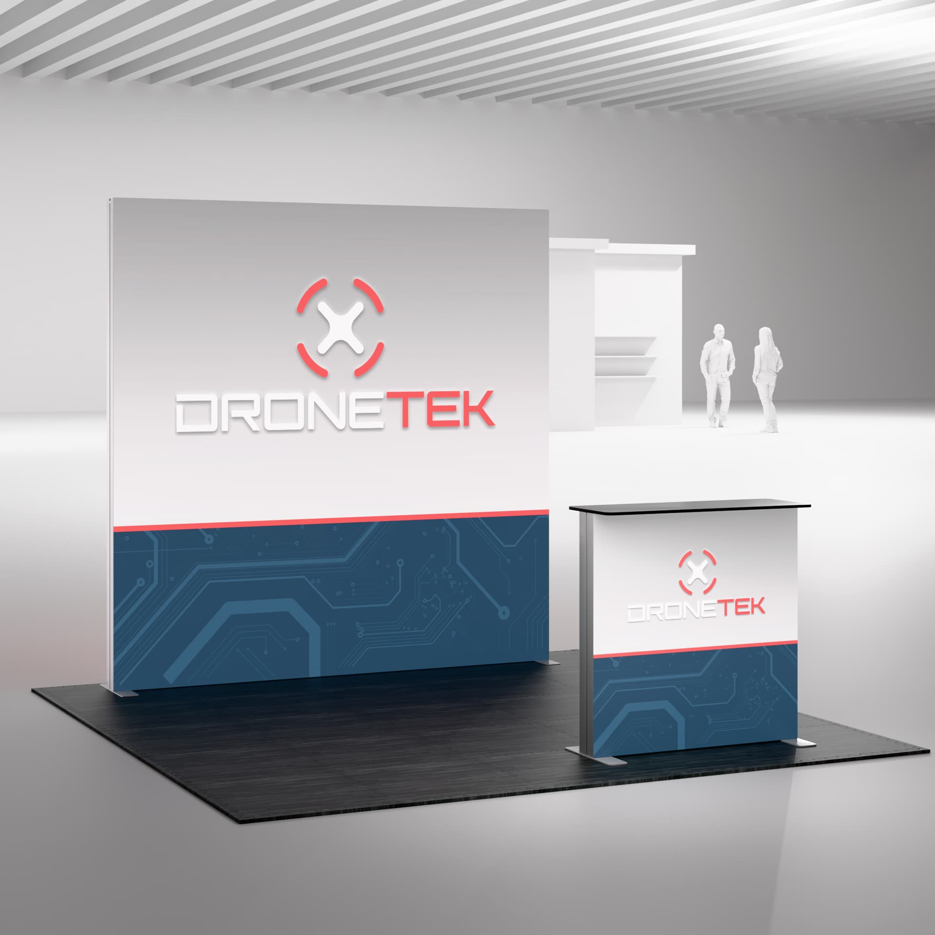 8' x 8' trade show lightbox with custom graphics