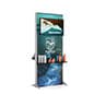 Illuminated SEG Tower With Monitor Mount and Adjustable Shelves
