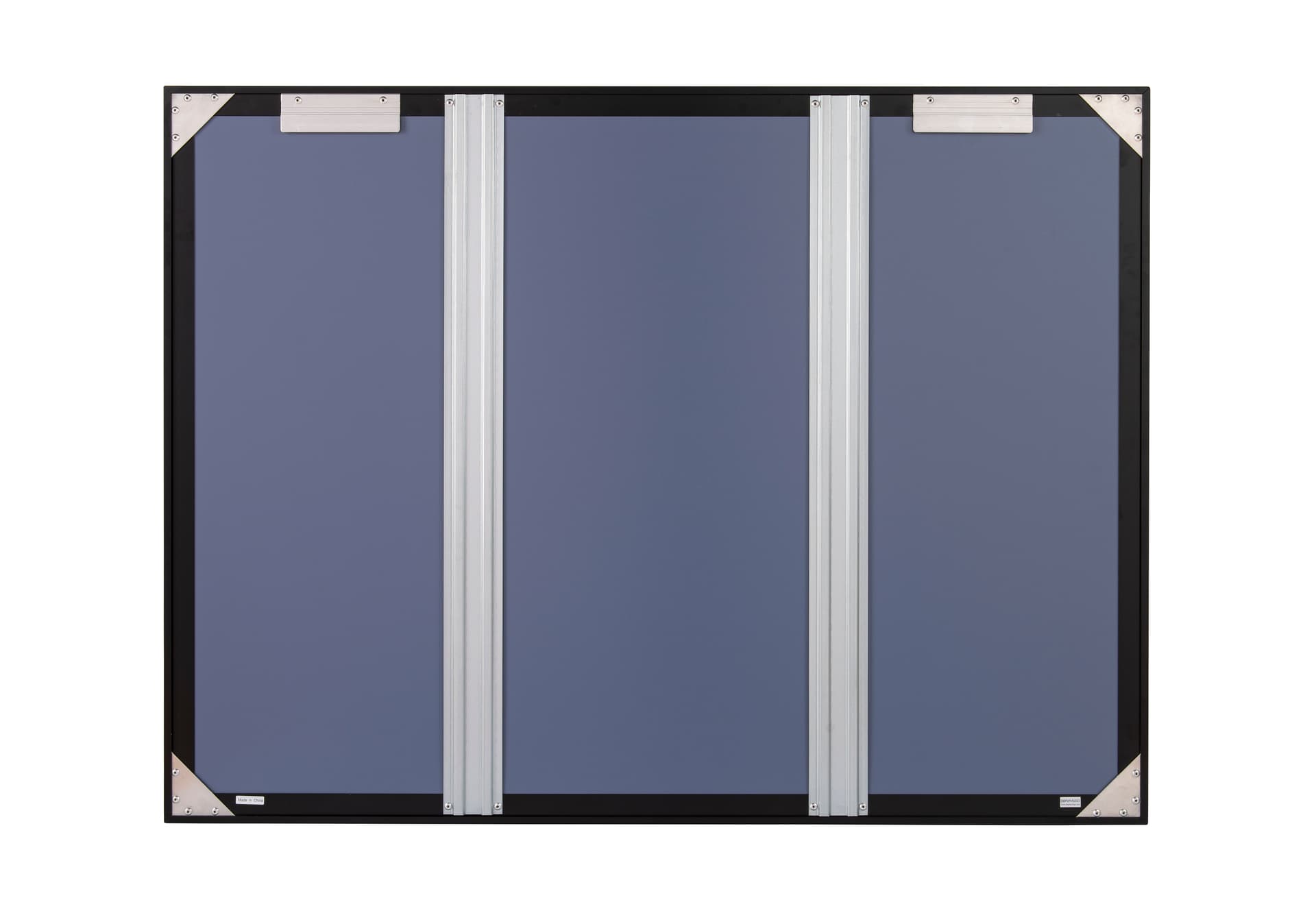 Aluminum frame bulletin board with wall-mounting brackets