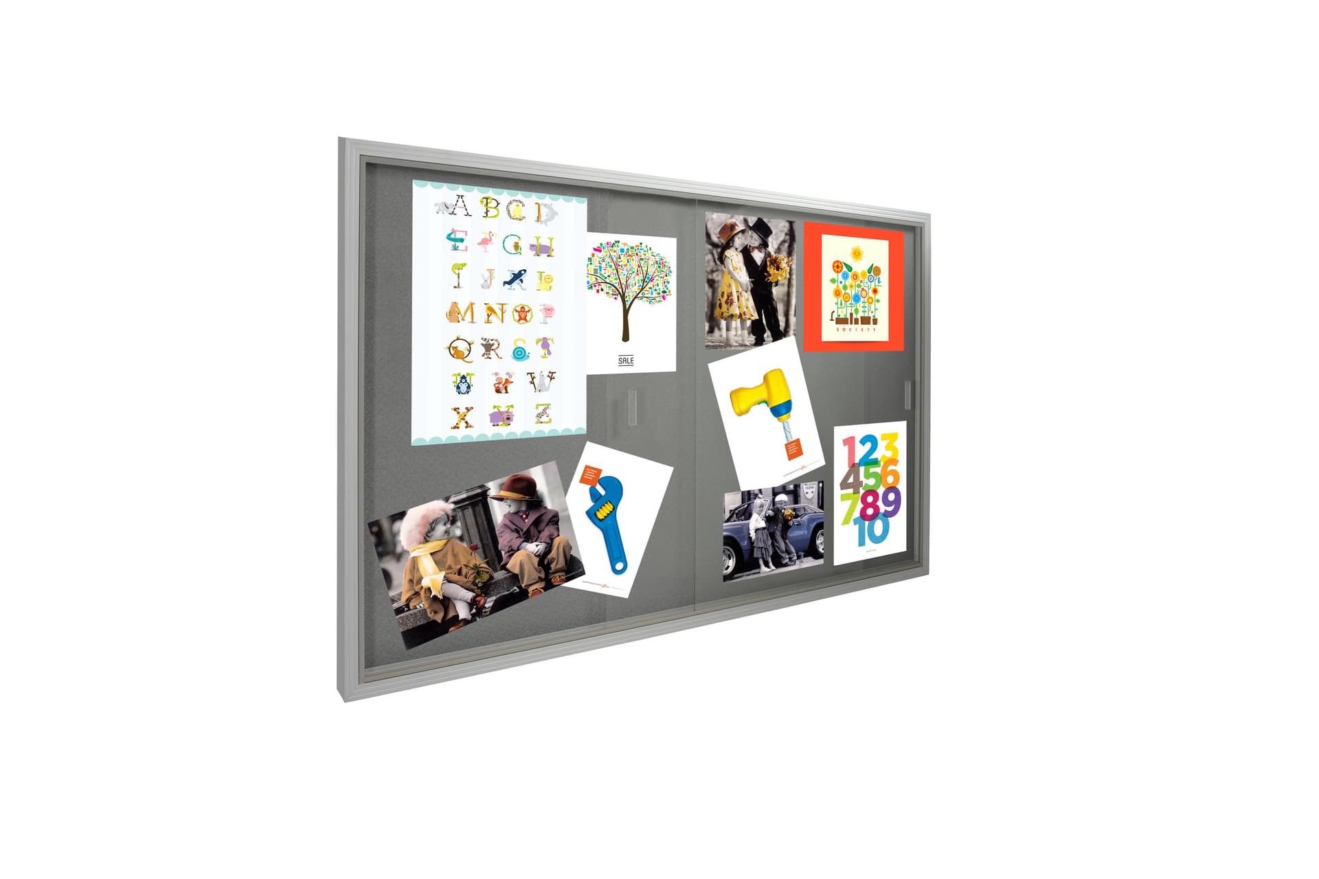 glass bulletin board
