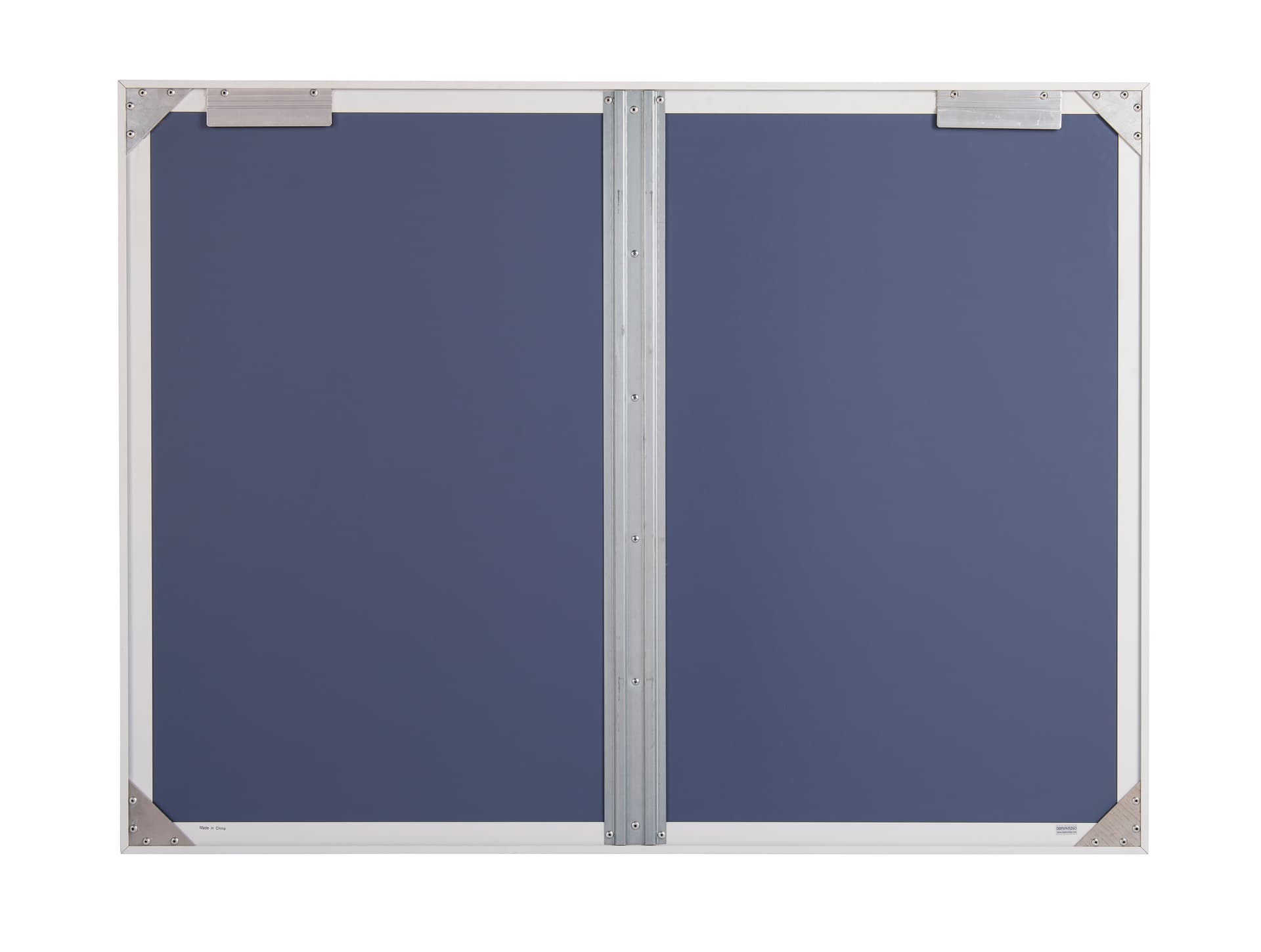 Indoor enclosed bulletin board cabinet with brackets for indoor wall mounting