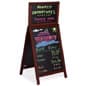 19 X 27 Write-On Board A-Frame, Chalk & Wet Erase, Double Sided, Header - Black