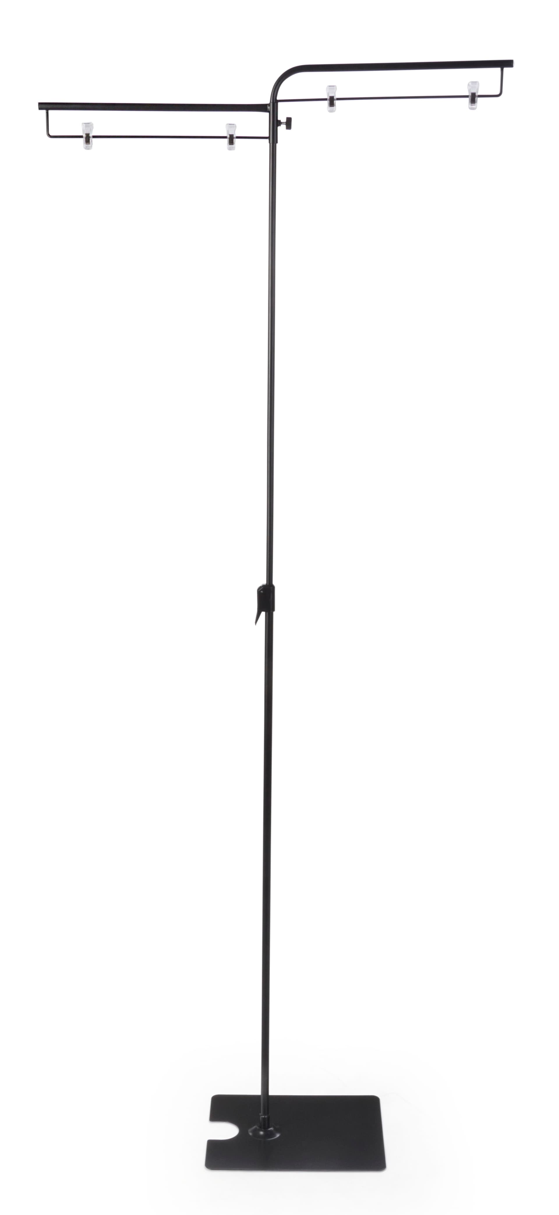 Dual Sign Clip Floorstand for Retail at Tallest Height