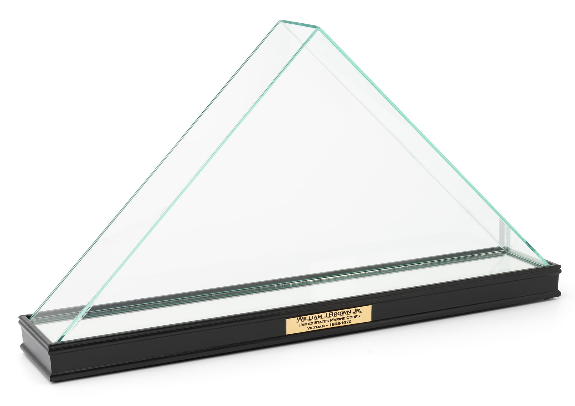 Black personalized plaque flag display