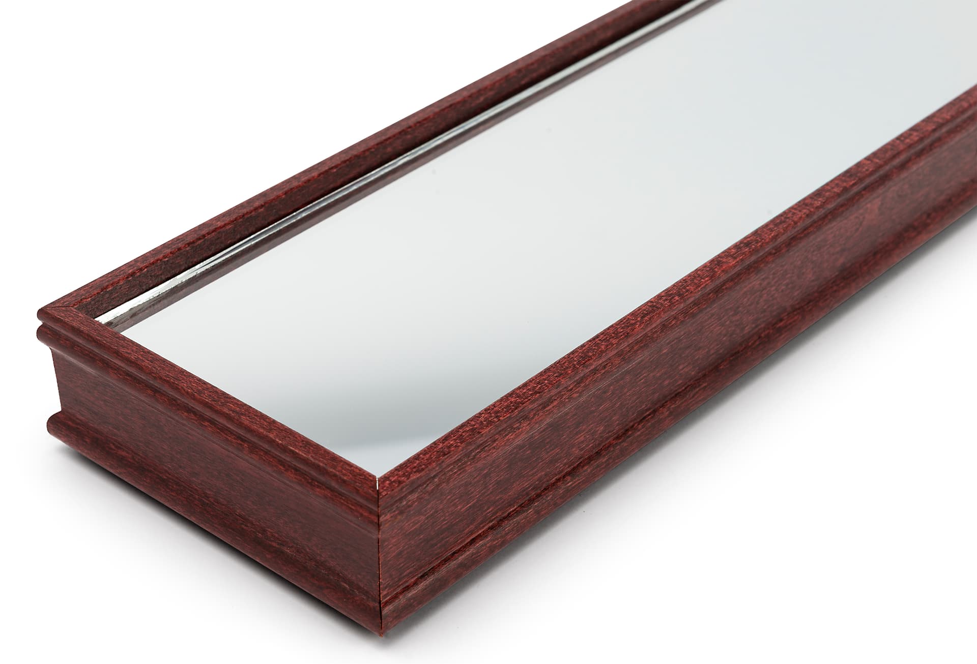 Commemorative American flag display with sleek mirrored bottom 