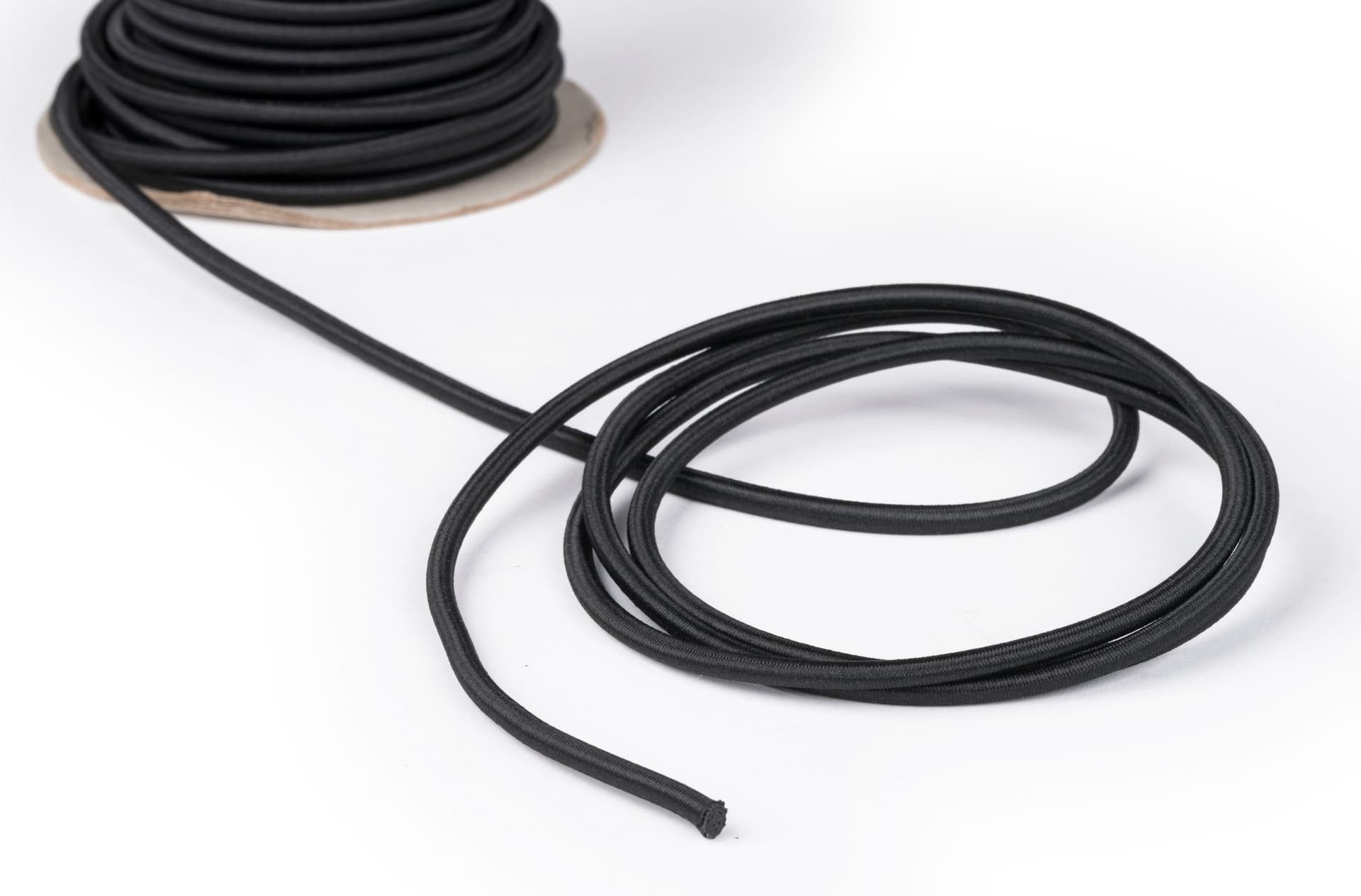 Uncoiled Cord of the 6-Stanchion Black Low Profile Barrier System