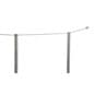 Set of (4) 16” QueuePole Slim Posts, 2 Wall Receptors, w/ 50’ Gray Cord - Silver