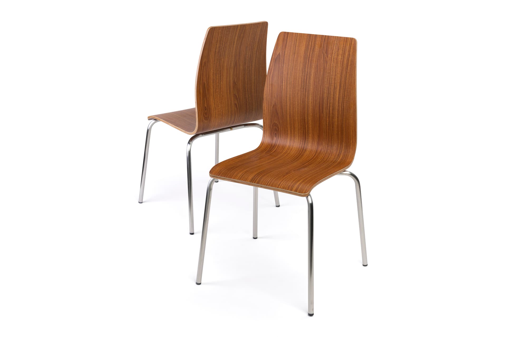 Bistro style lunchroom table and chairs curved seats