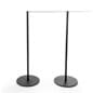 Set of (10) QueuePole Slim 39” Stanchion Posts w/ 100’ Black Elastic Cord - Black