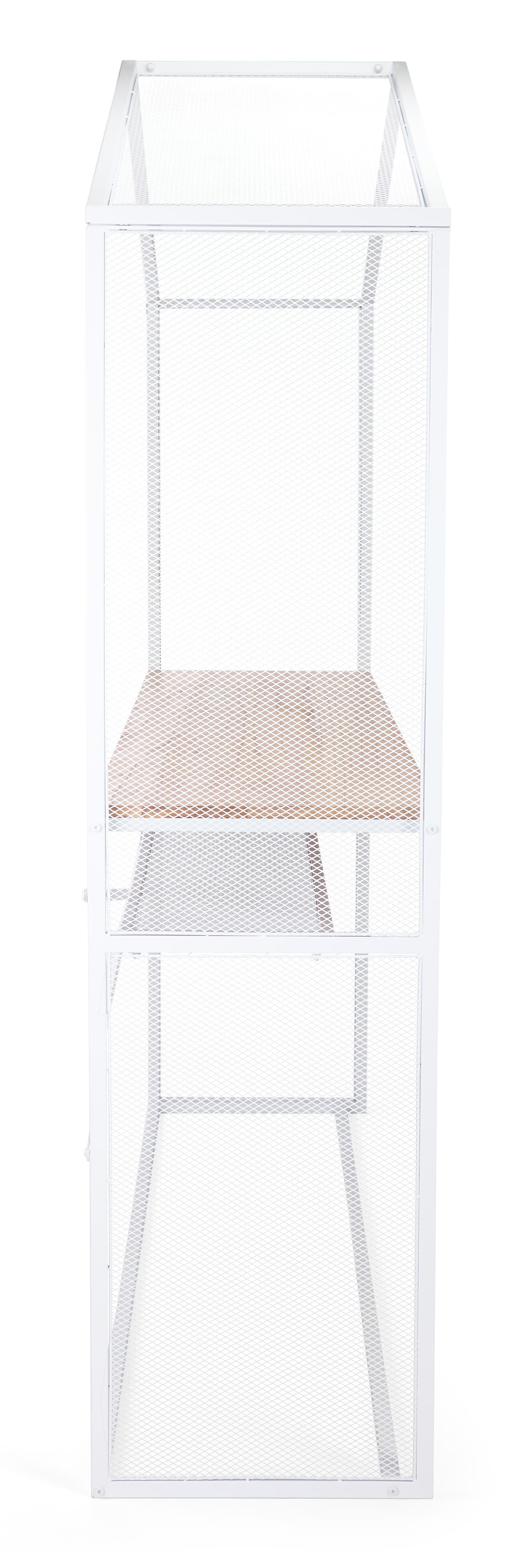 Counter Height Bar Table with Iron Mesh Siding