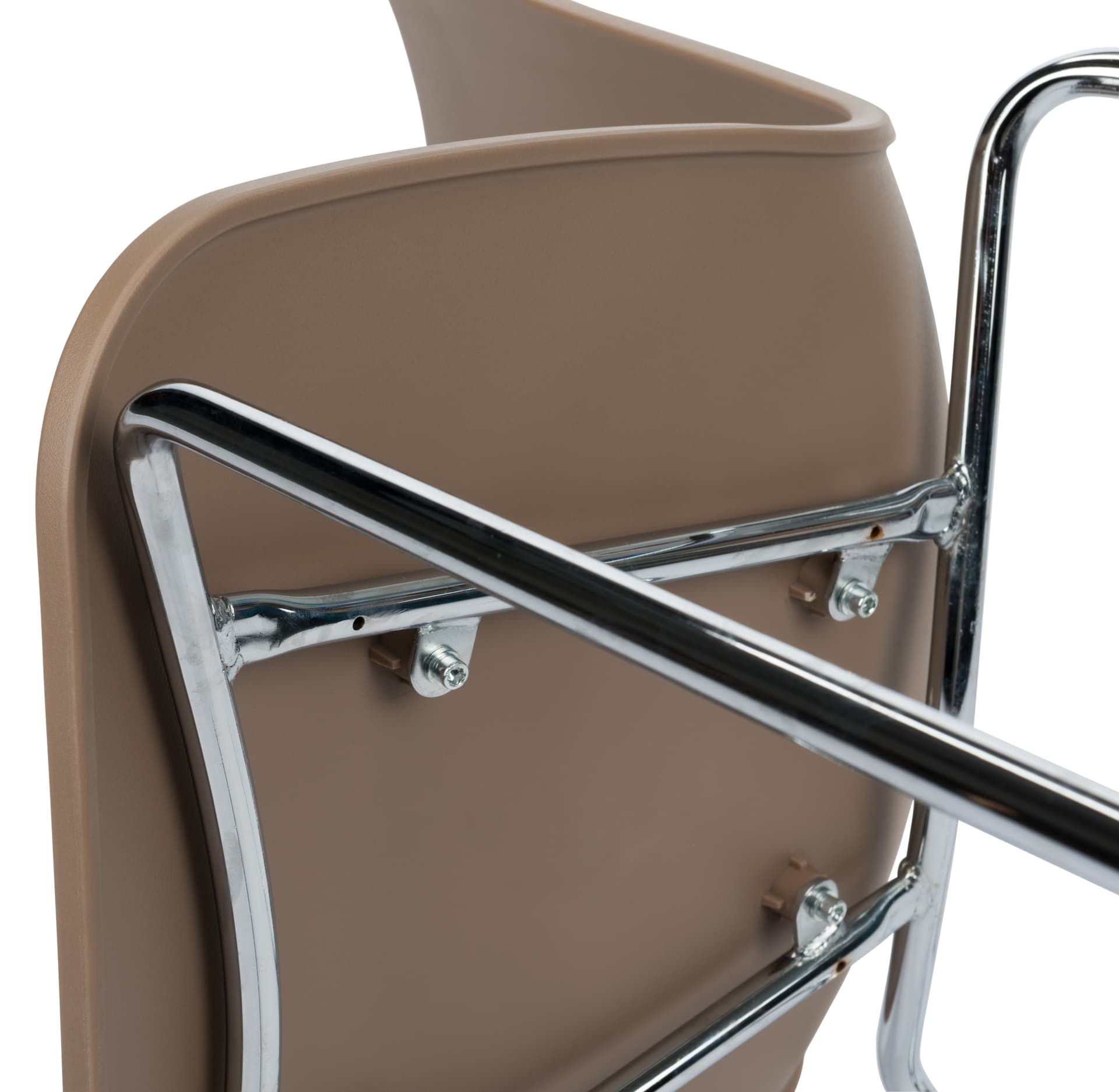 Set of 2 Modern Plastic Chairs | Scooped Molded Seat | Displays2Go