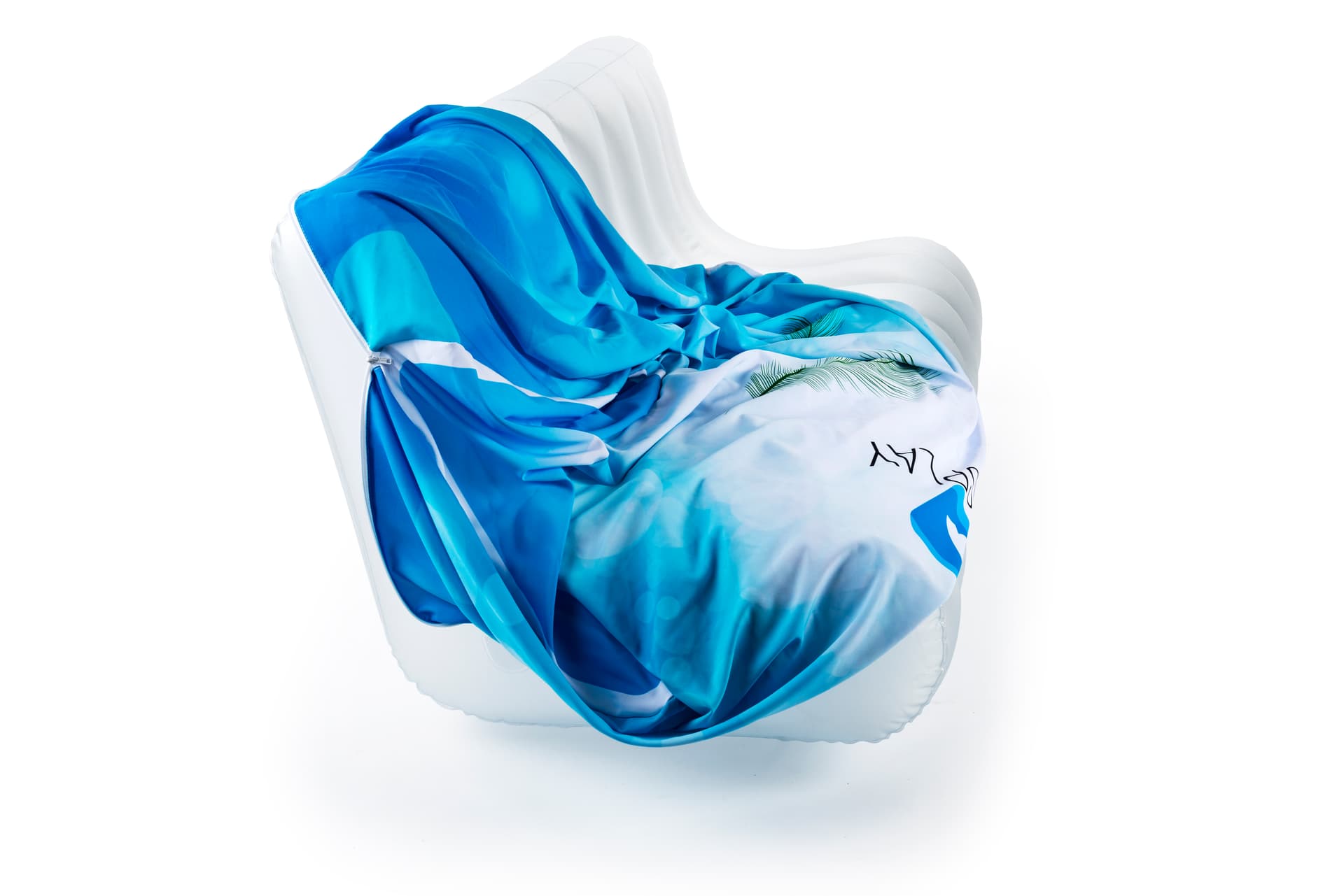 custom printed branded inflatable loveseat cover for FDIFLV01CP