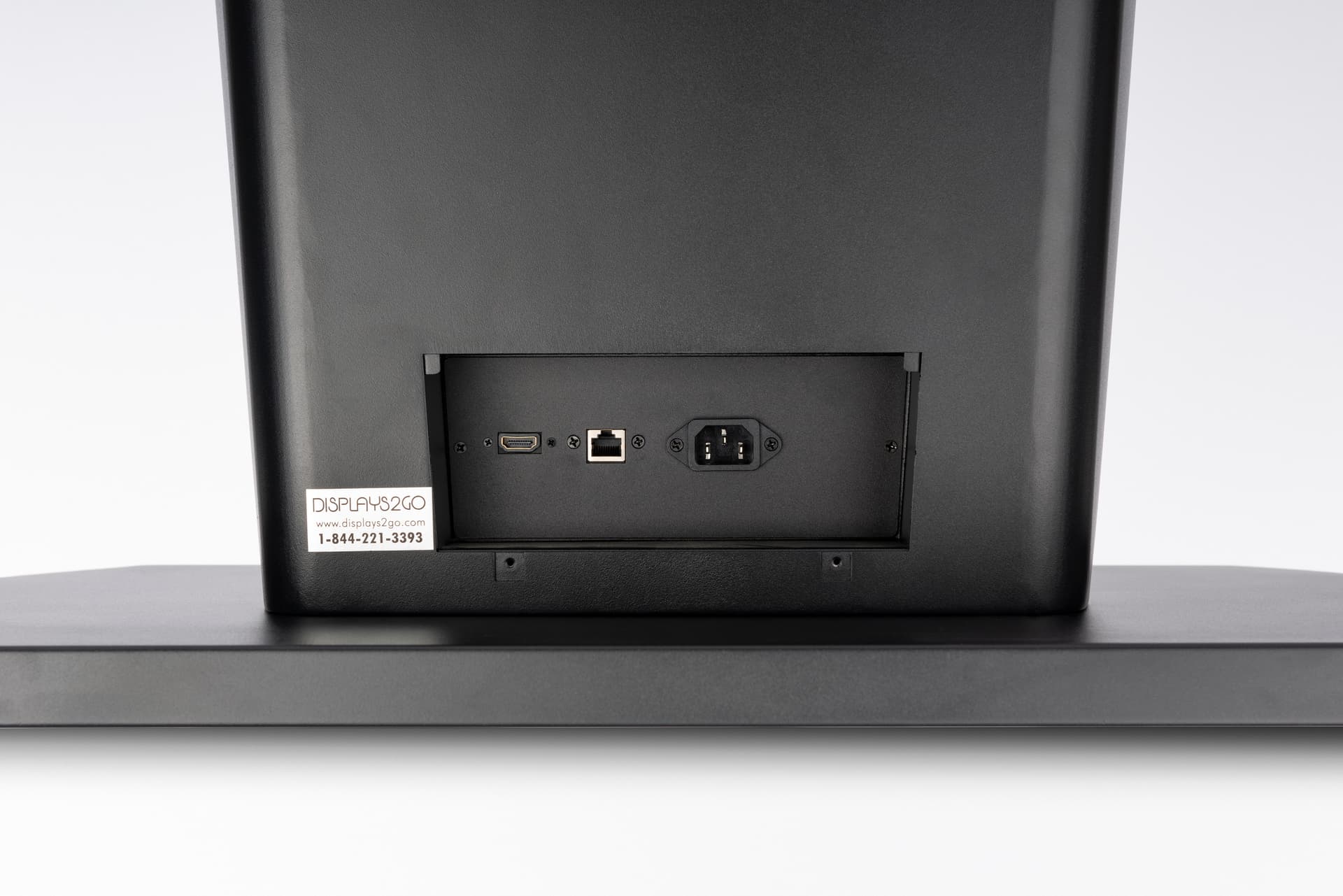 Interactive touch table with discreet cord and ports