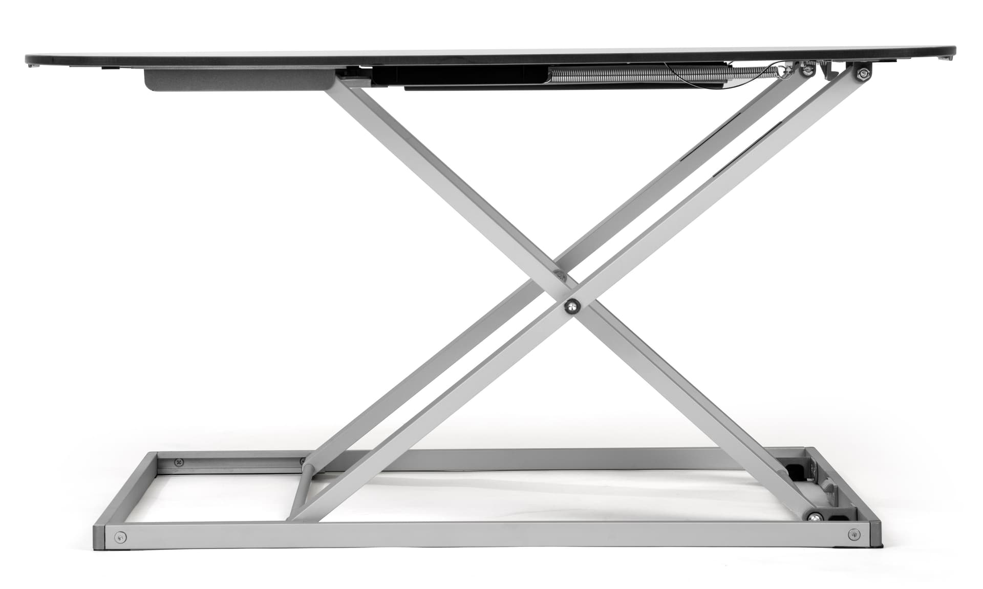 Height adjustable standing desk converter for offices or home workstations