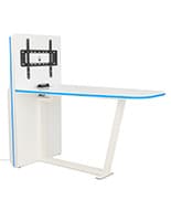 Multimedia conference table with pop-up power supply