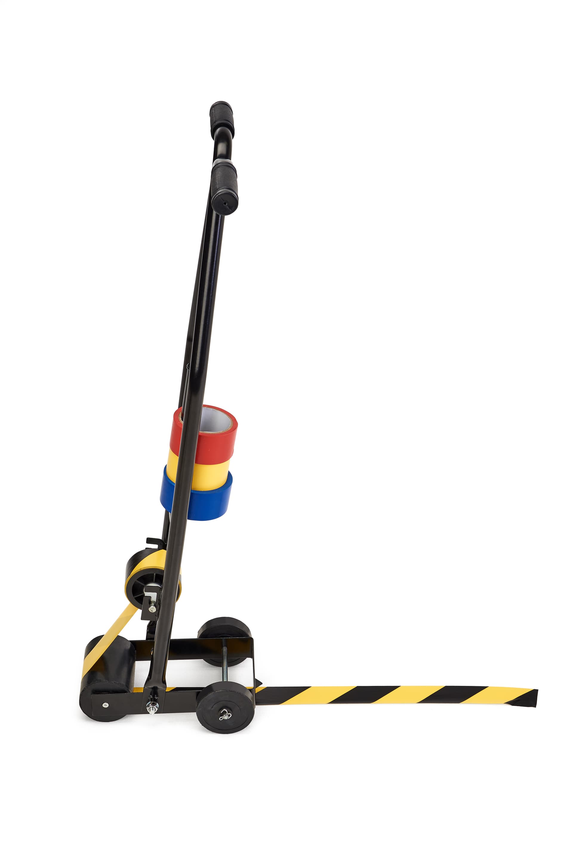 Vinyl floor tape being used with an easy applicator