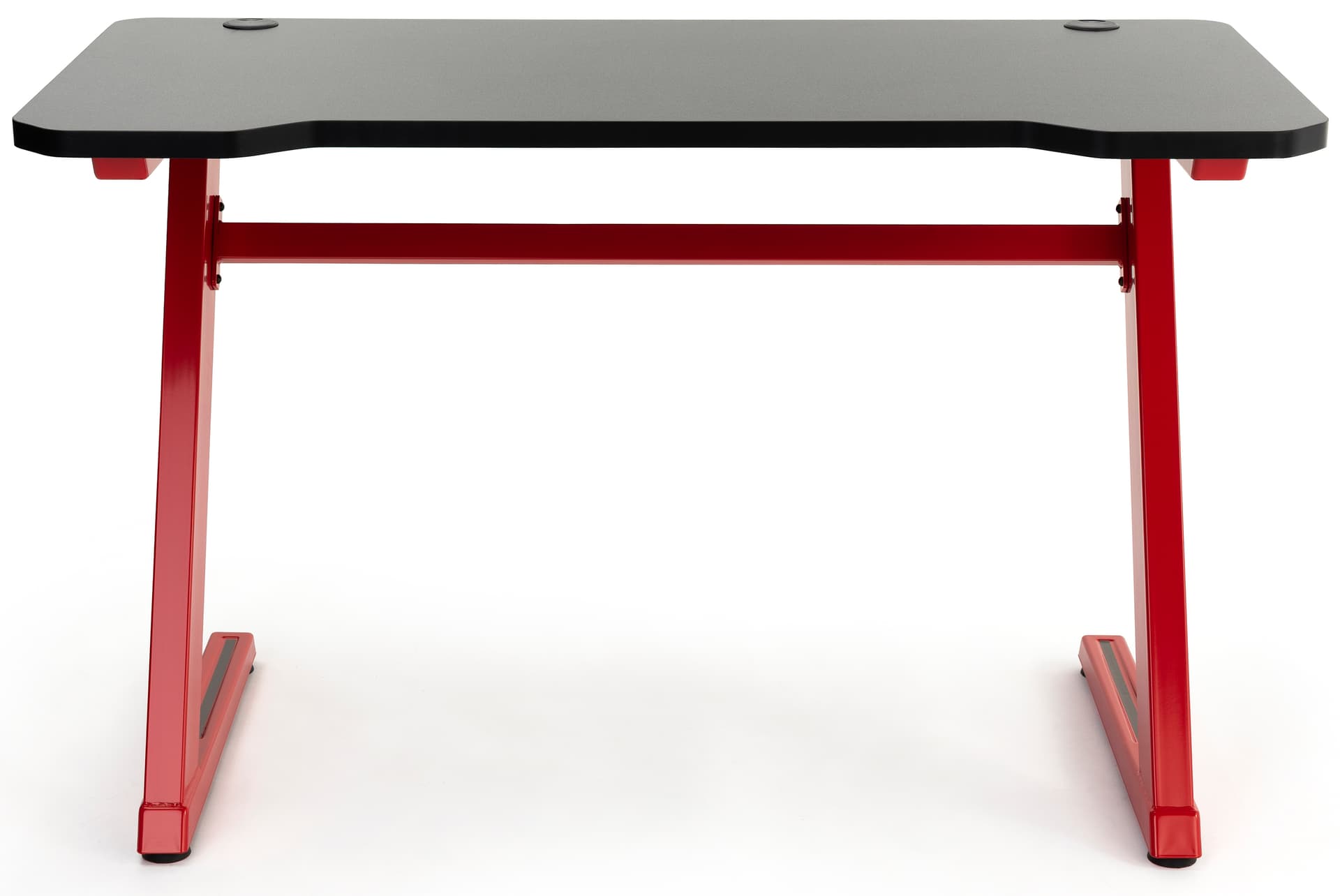 Ergonomic gaming z desk with red powder coated finish 