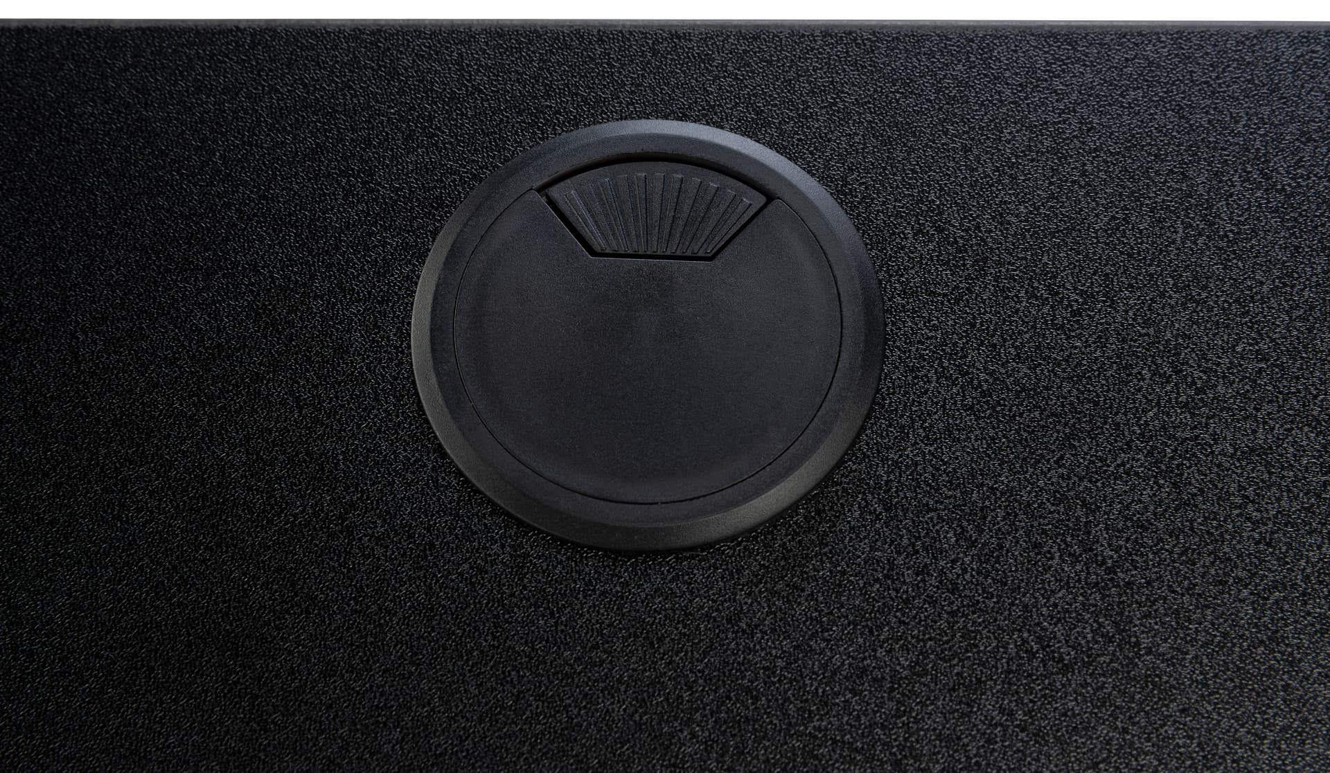 Gaming desk computer table with set of two cable grommets