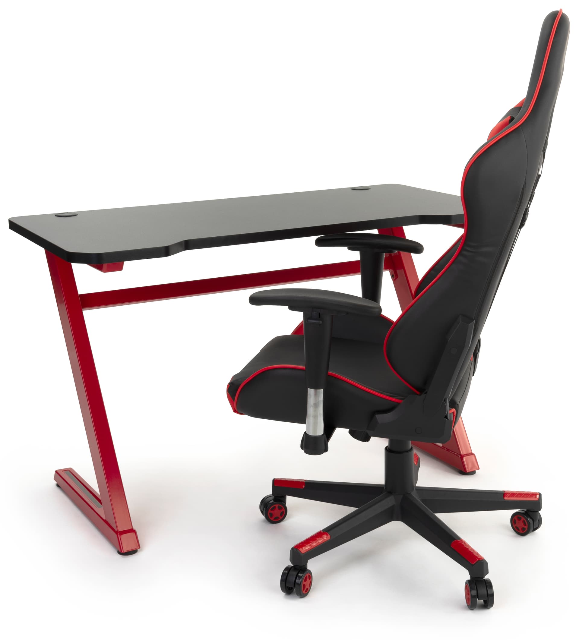 Ergonomic gaming z desk with one inch thick particle board desktop 