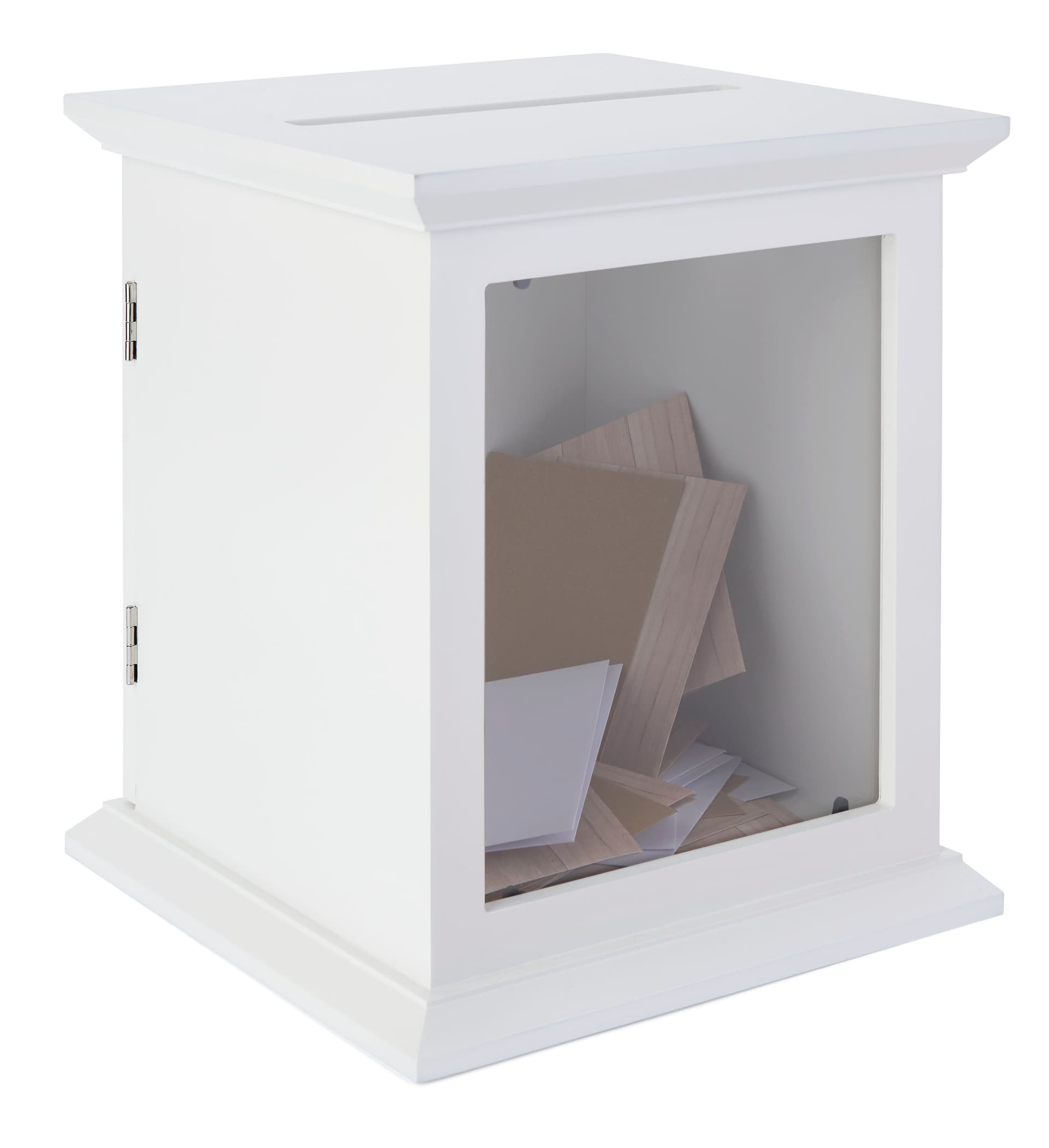 White card box with photo frame and fully enclosed frame 
