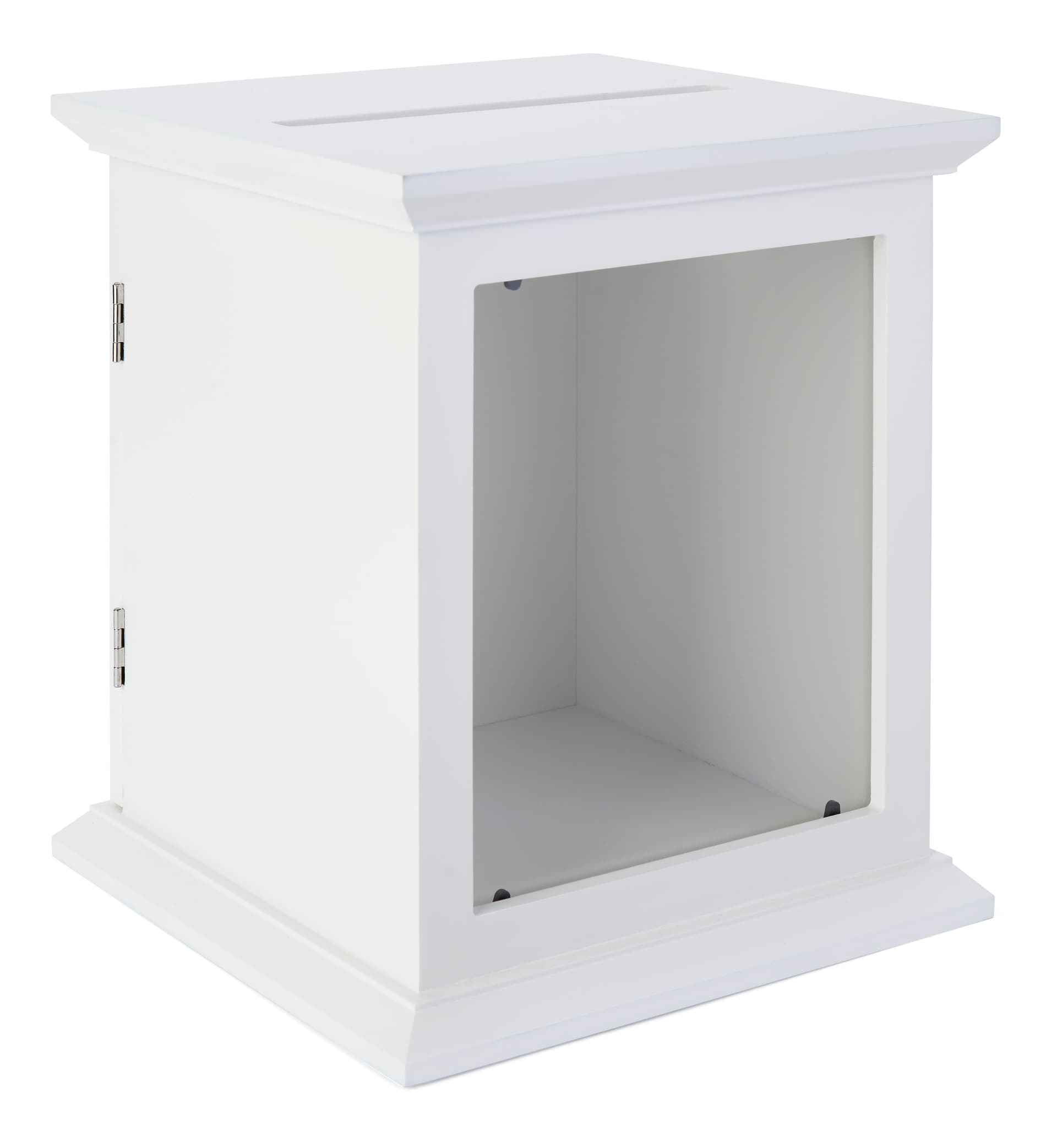 White card box with photo frame and MDF construction 