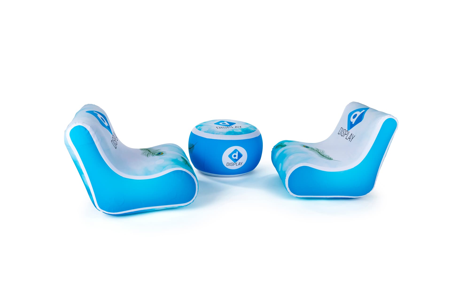 blow up chair for trade shows pairs well 