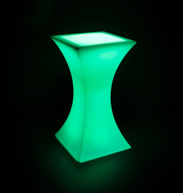 LED Hourglass Pub Table | 16 Multicolored Light Options | Displays2Go
