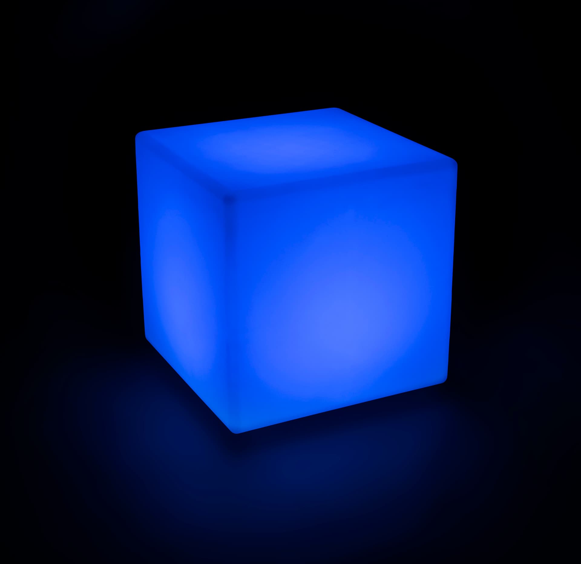 LED Cube Table in Blue Light Color