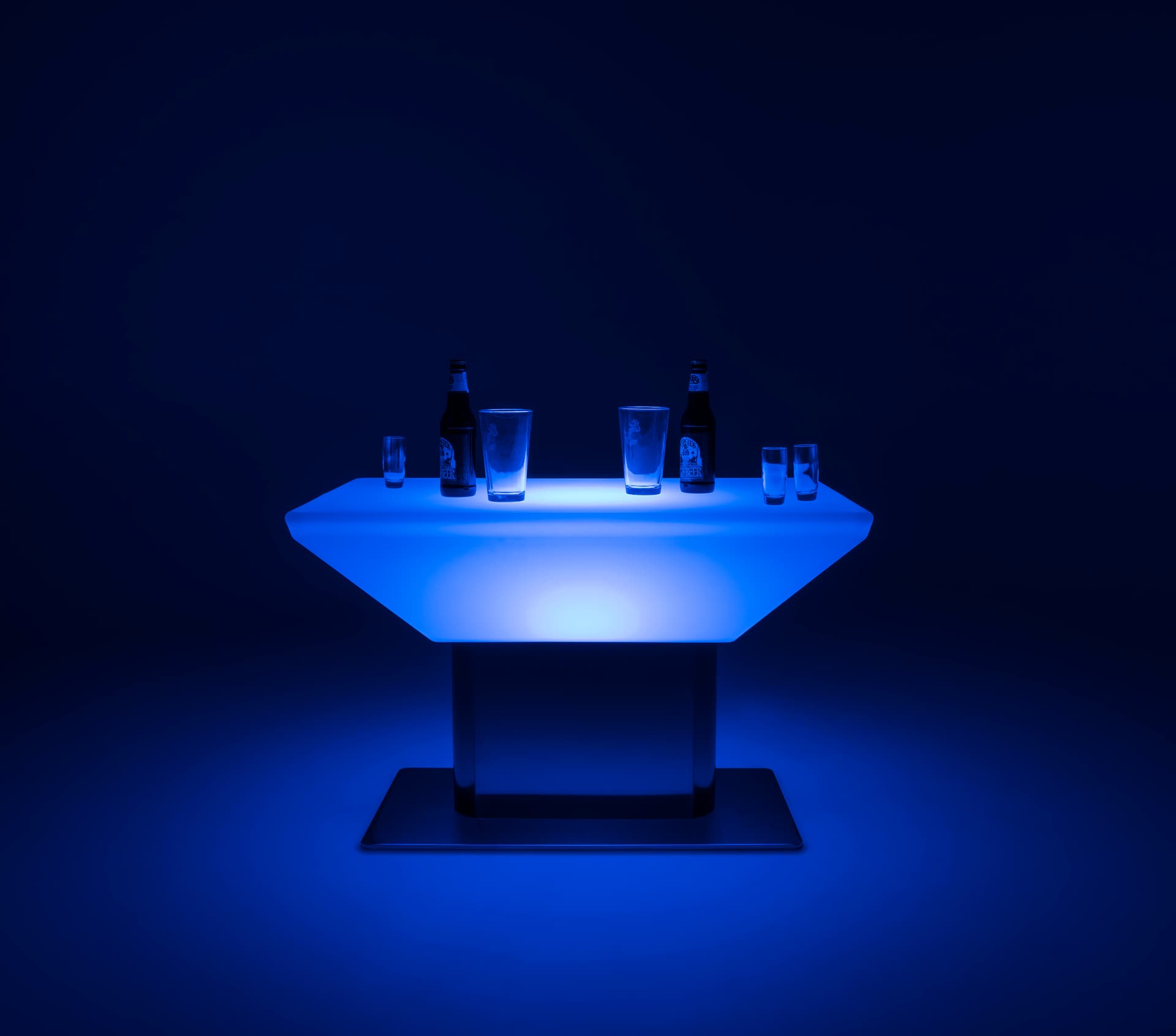 modern LED glow coffee table with elegant lighting