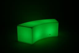 LED Serpentine Bench | 10-Hour Rechargeable Battery | Displays2Go