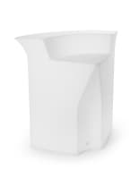 43.25-inch tall white plastic modular LED corner bar