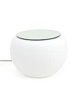 LED round coffee table with rechargeable battery