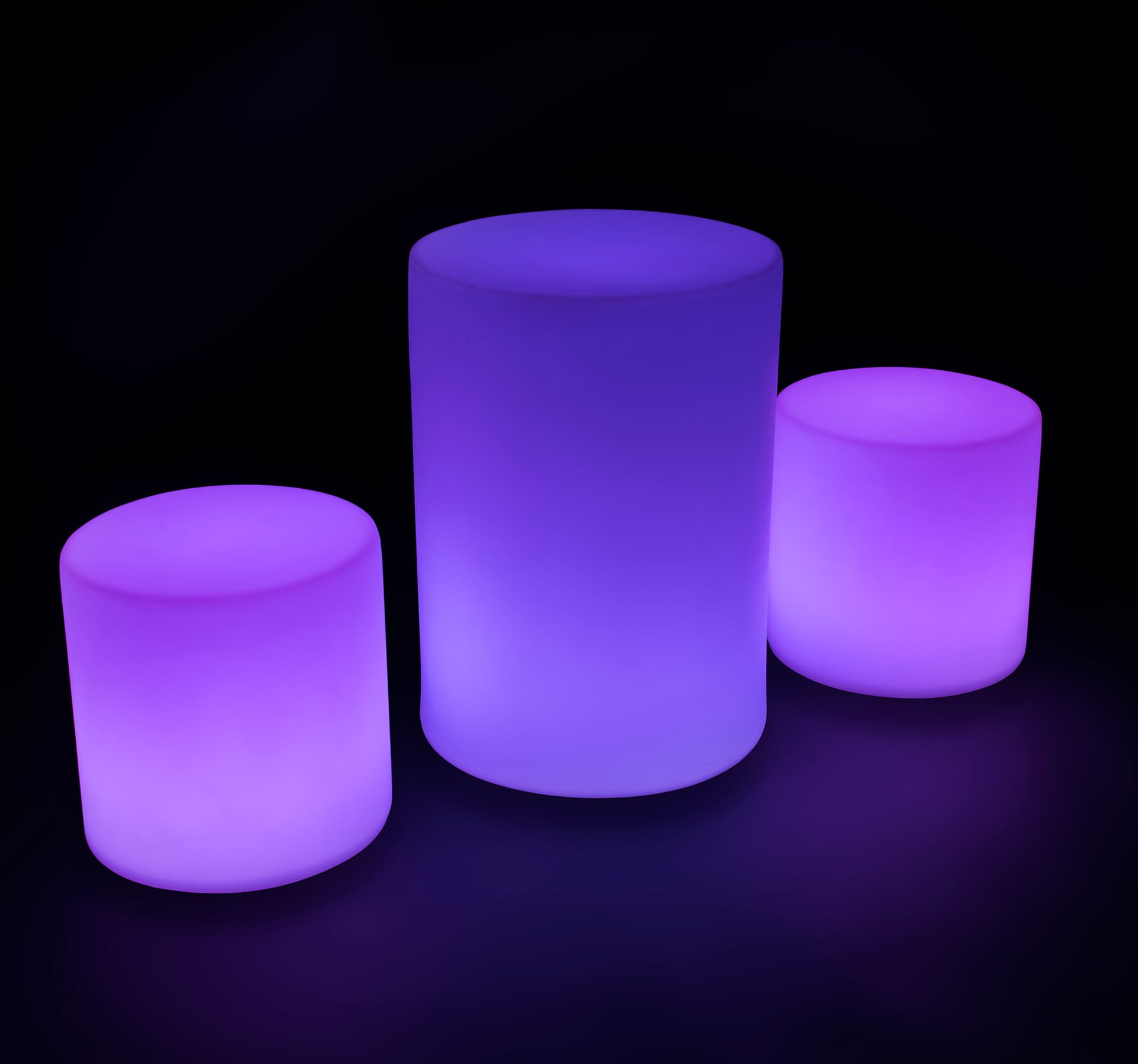 Illuminated Cocktail Table Set with 16 Color Options