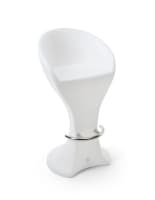 white LED bar stool with 30-inch seat height