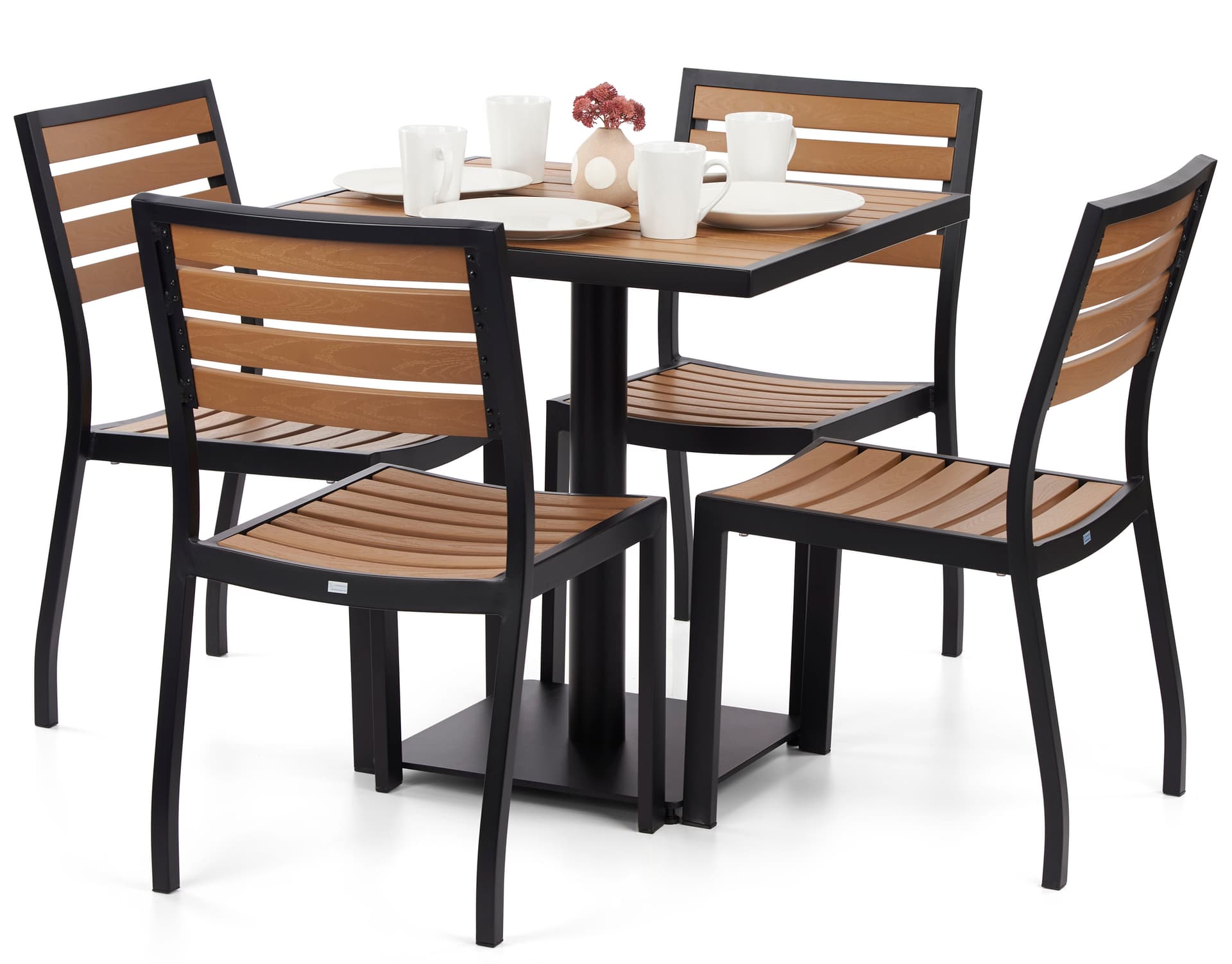 Outdoor patio dining table with light weight design 
