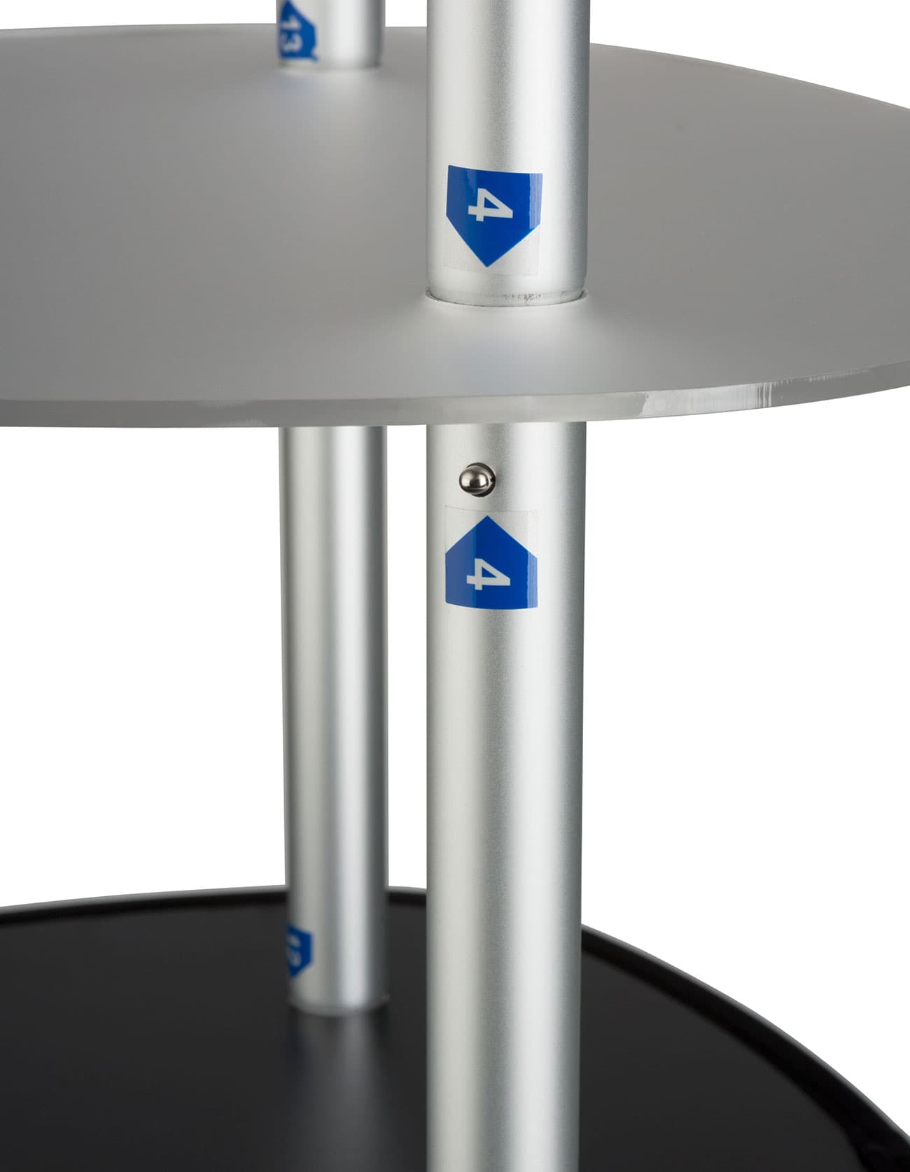 Pop Up Display Tower with Labeled Assembly System