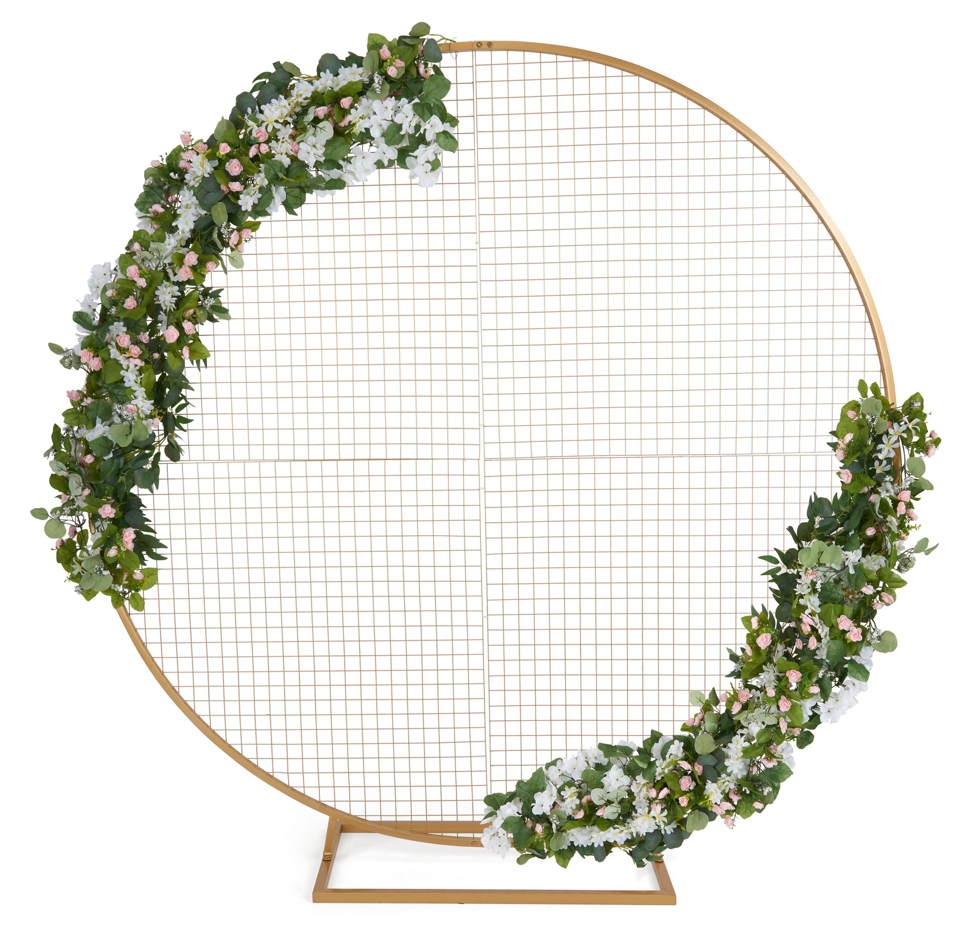 Circle grid backdrop with overall height of 80 inches