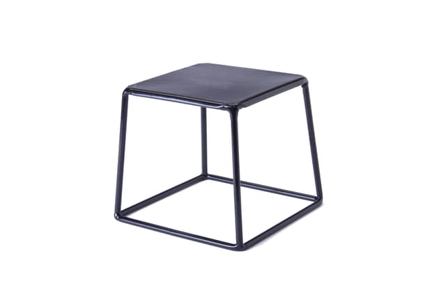 Durable Riser Stand | Black Finished Steel - Trapezoid Design | Displays2Go