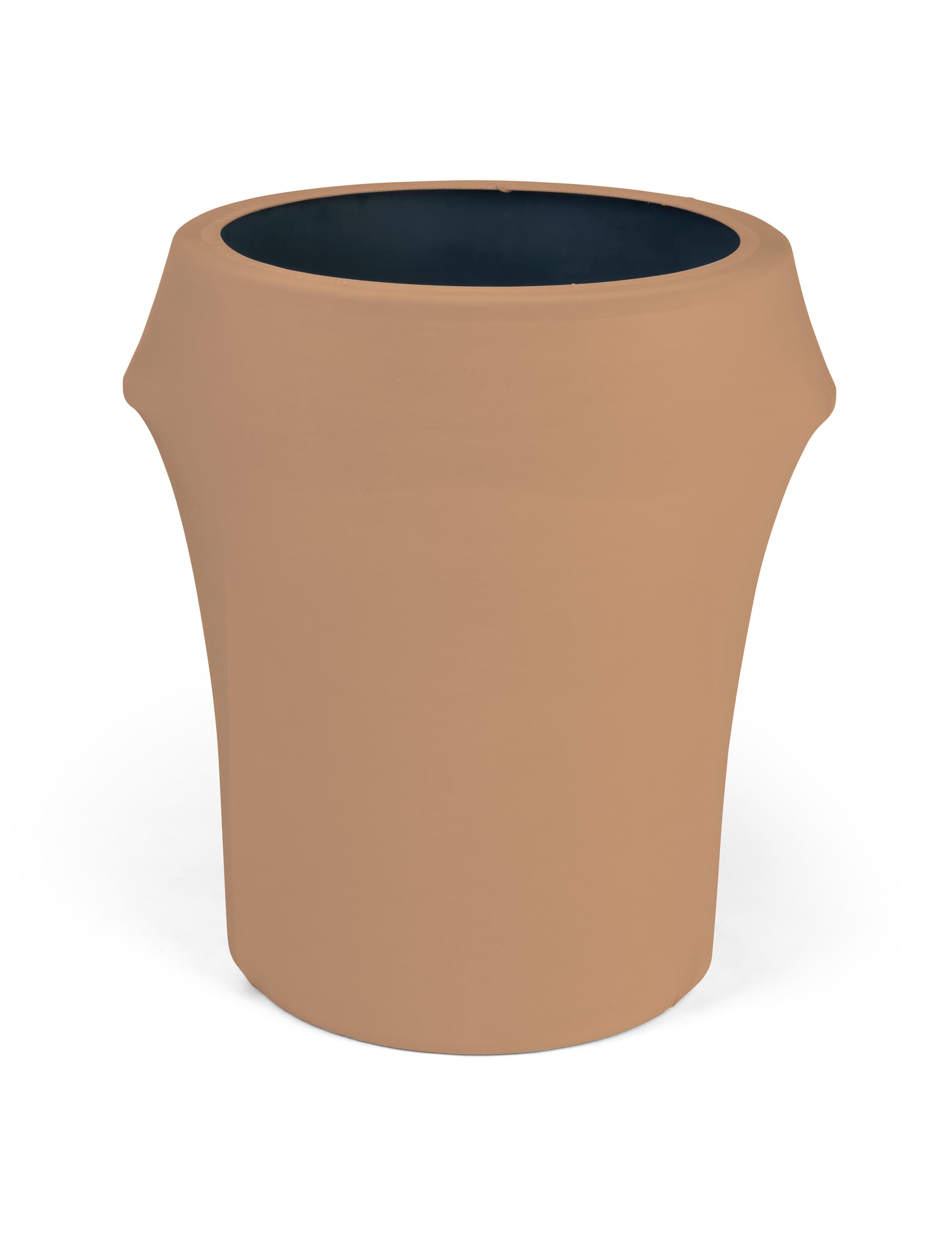 Tan spandex trash can covers fits 55 gallon waste barrels