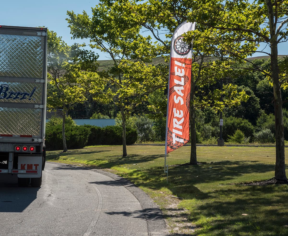 14-ft Custom Advertising Feather Flag for Outside