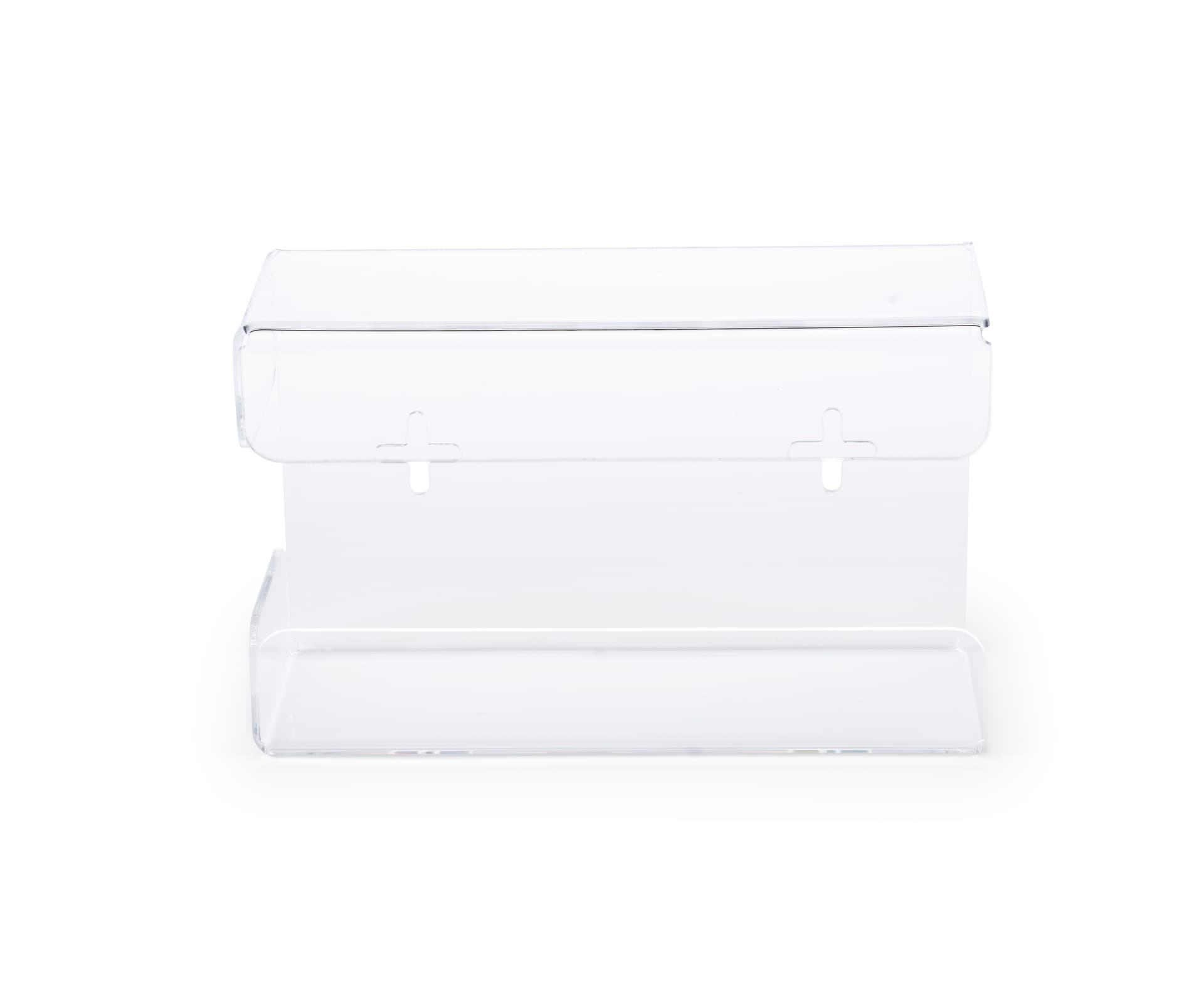 Acrylic glove box dispenser with width of 12 inches