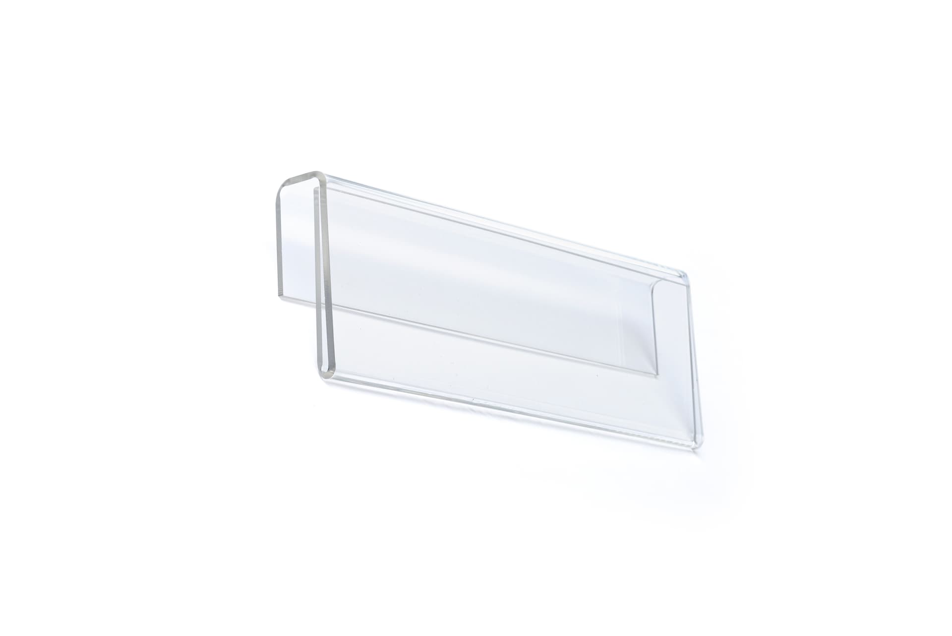curved 1/8-inch acrylic cubicle name plate