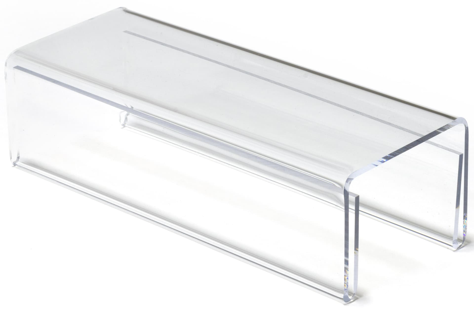 Acrylic cubicle name plate bracket made with clear plastic