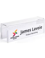 Acrylic partition name plate display for personalizing each desk space