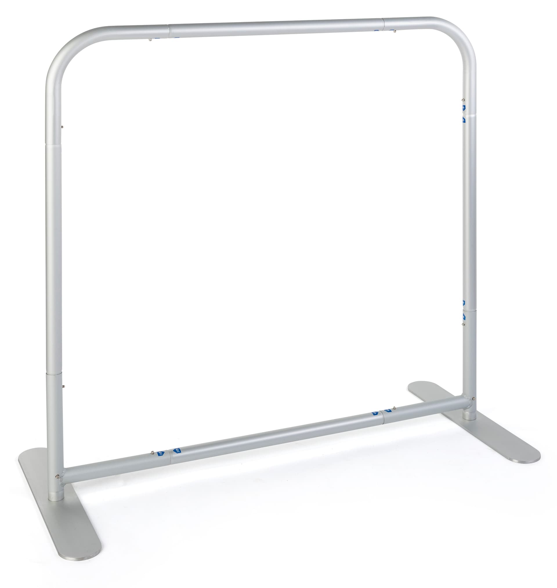 Tension fabric cafe style banner with easy push button assembly design