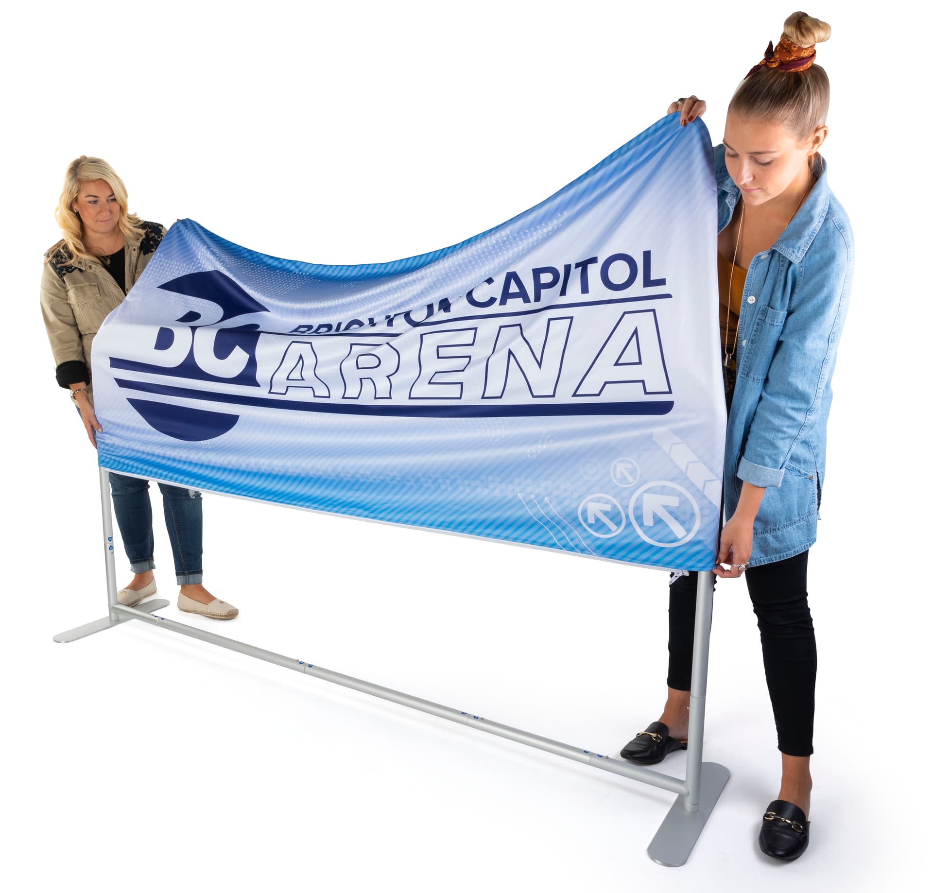 Stretch fabric cafe divider with easy set up